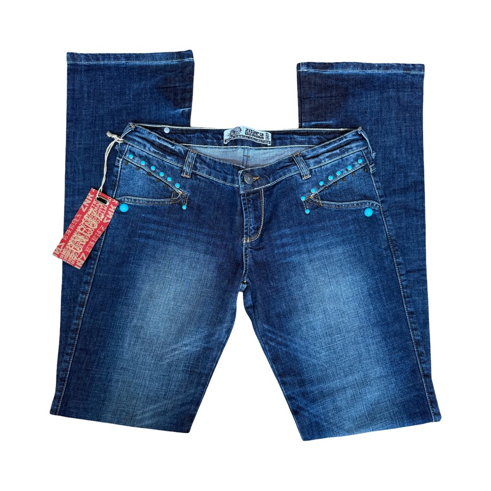 Y2K ZNARA Dark Blue Boot Cut Women's Jeans